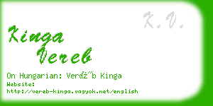 kinga vereb business card